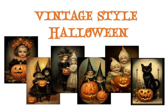Download Vintage Victorian Style Halloween Cards - Vintage victorian Collection