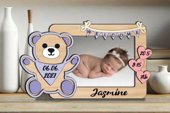 Download Bear Baby Photo Frame SVG Newborn Pics - Newborn Collection