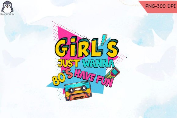 Download Girls Just Wanna Have Fun Retro PNG 80s - Retro png Collection