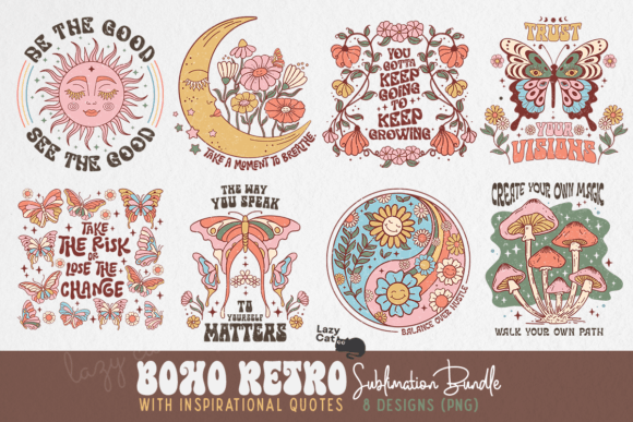 Download Boho Retro PNG Sublimation Bundle - Premium Resources
