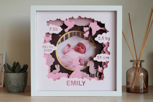 Download Little Princess - 3D Newborn Stats Frame - Newborn Collection
