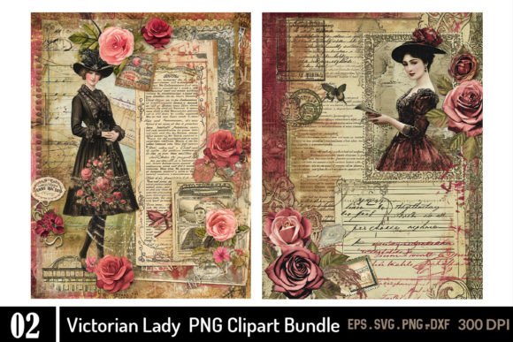 Download Vintage Victorian Lady Clipart PNG Bundl - Vintage victorian Collection