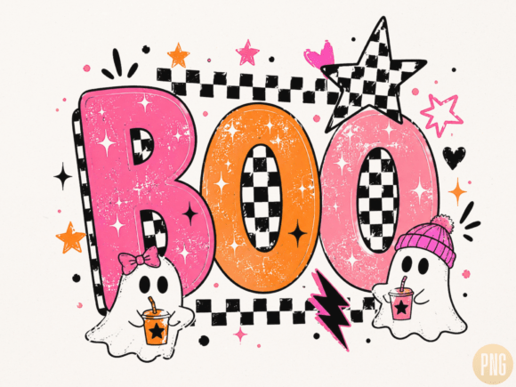 Download Boo Cute Halloween Ghost PNG, Retro PNG - Premium Resources