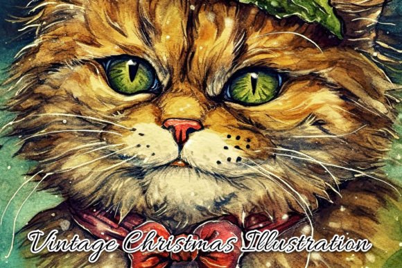 Download Vintage Christmas Card Illustration IX - Vintage christmas Collection